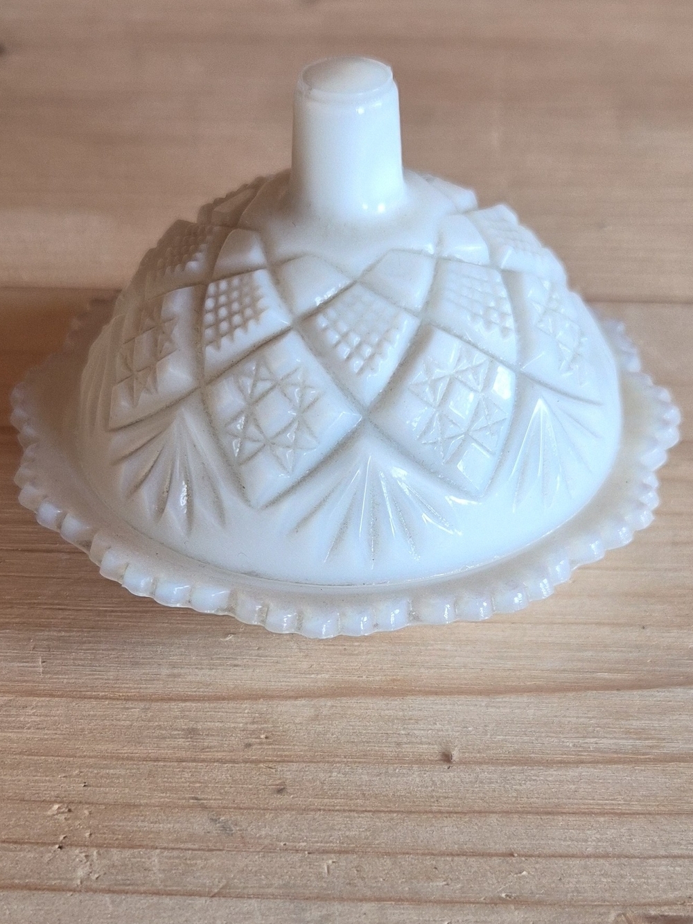 Antique Westmoreland Milk Glass Butter Dish w/Cover